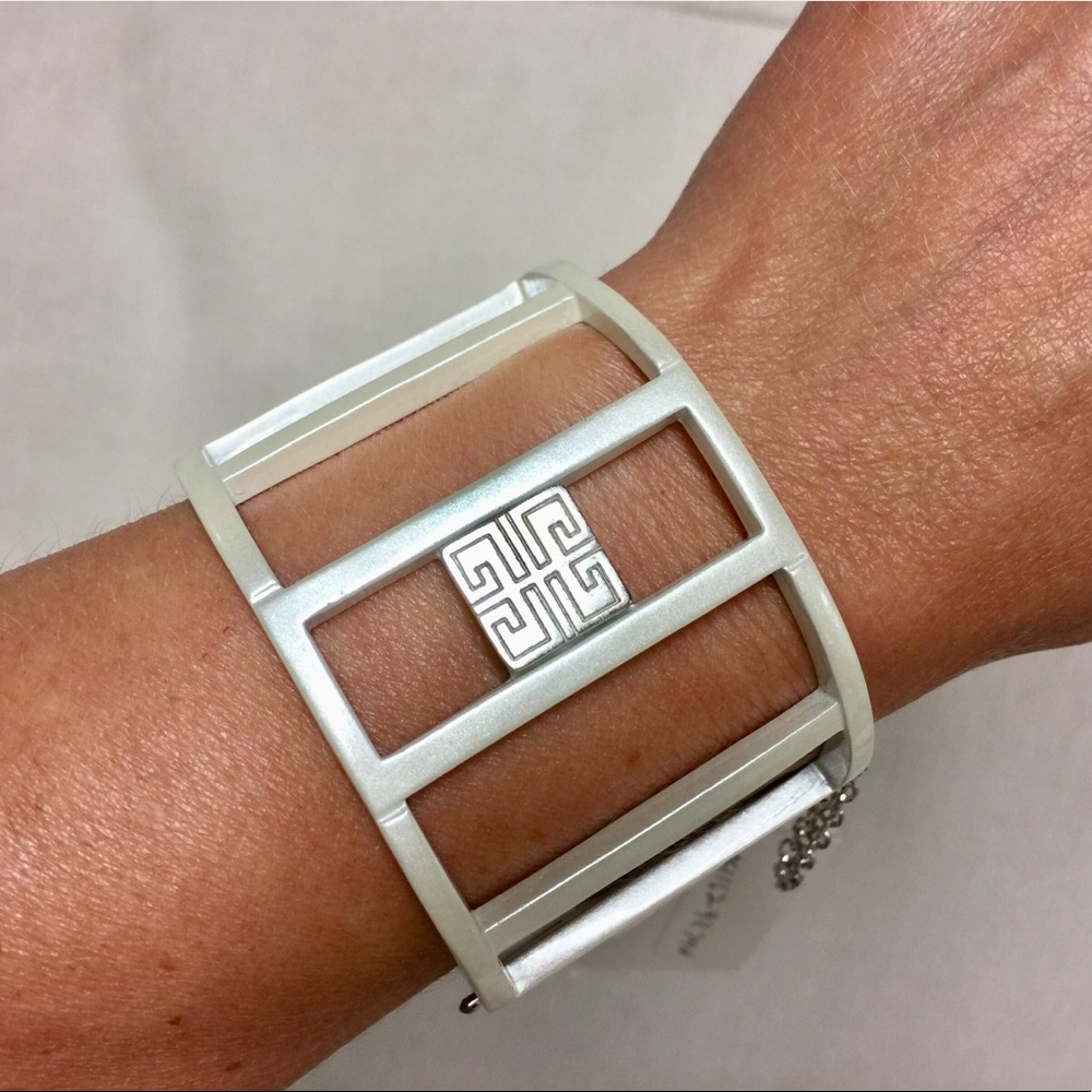 NWT Givenchy Vintage Hinged Cuff Bracelet Signature inside